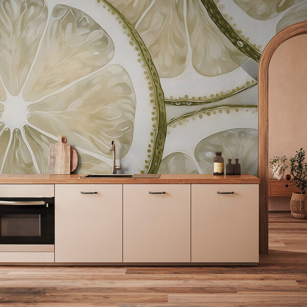 Papel de parede Rodelas de limão fresco em camadas