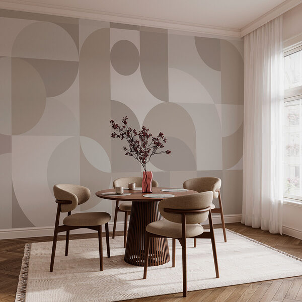 Papel de parede Padrão geométrico cinzento e branco (REF: w03058) Papel de parede Papel de parede Padrão geométrico cinzento e branco (REF: w03058)