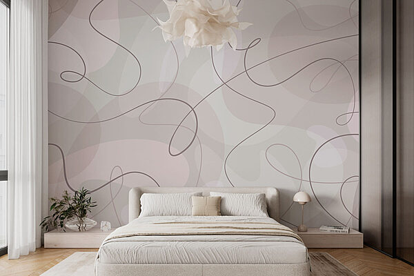 Fundo branco e cinzento com linhas Papel de parede Fundo branco e cinzento com linhas