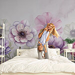 Papel de parede Beleza floral em tons suaves