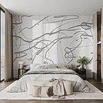 Papel de parede Fundo branco com linhas cinzentas