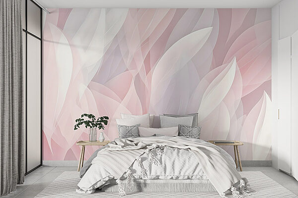Pétalas suaves e fluidas em tons pastel Papel de parede Pétalas suaves e fluidas em tons pastel