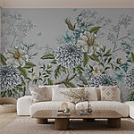 Papel de parede Design floral elegante com tons suaves