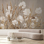 Papel de parede Flores delicadas em tons suaves