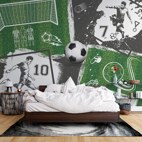 Papel de parede Papel de parede O frenesim do futebol no campo (REF: w03121)