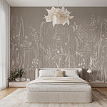Papel de parede Campo de flores e relva