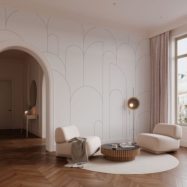 Papel de parede Padrão branco e preto