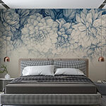 Papel de parede Flores delicadas em tons suaves
