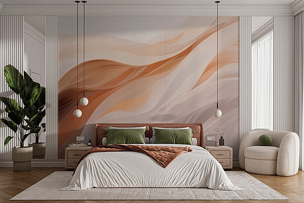 Ondas de cores suaves e fluidas Papel de parede Ondas de cores suaves e fluidas