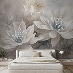 Papel de parede Flores delicadas em tons suaves