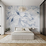 Papel de parede Delicado arranjo floral branco