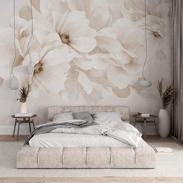 Papel de parede Papel de parede Flores delicadas em tons suaves (REF: w08826v1)