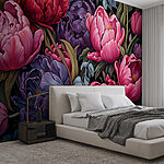 Papel de parede Flores vibrantes em plena floração.