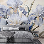 Papel de parede Flores elegantes em tons suaves.