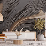 Papel de parede Linhas e curvas abstractas em movimento