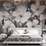 Papel de parede Pintura de flores brancas