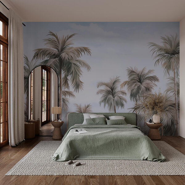Papel de parede Papel de parede Wall murals Group of palm trees (REF: w03184)