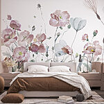Papel de parede Pintura de flores cor-de-rosa