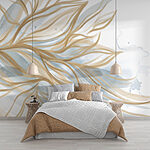 Papel de parede Linhas fluidas e cores suaves misturam-se.