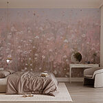 Papel de parede Campo de flores cor-de-rosa