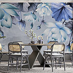 Papel de parede Flores delicadas em tons suaves