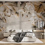 Papel de parede Flores delicadas em tons suaves.