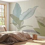 Papel de parede Folhas serenas em tons suaves