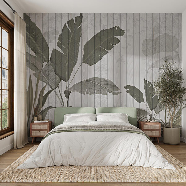 Papel de parede com folhas e plantas Papel de parede Papel de parede com folhas e plantas