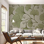 Papel de parede Delicadas folhas de ginkgo em harmonia