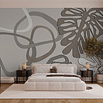 Papel de parede Linhas e formas abstractas em harmonia