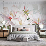 Papel de parede Flores delicadas em tons suaves.