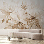 Papel de parede Flores delicadas em tons suaves
