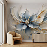Papel de parede Elegância floral em tons suaves
