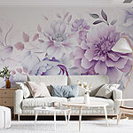 Papel de parede Flores delicadas em cores suaves