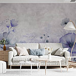 Papel de parede Pintura de flores sobre um fundo branco