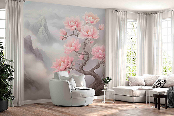 Árvore com flores cor-de-rosa Papel de parede Árvore com flores cor-de-rosa