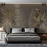 Papel de parede Folhagem elegante em tons suaves.