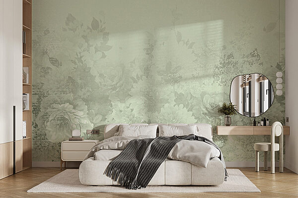 Papel de parede Padrões florais suaves em tons pastel