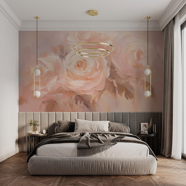 Pintura de flores sobre uma superfície branca Papel de parede Pintura de flores sobre uma superfície branca