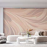 Papel de parede Linhas fluidas em tons suaves.