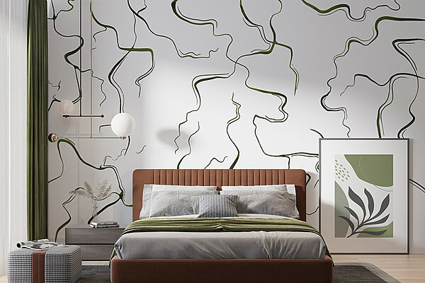 Linhas e curvas abstractas em movimento Papel de parede Linhas e curvas abstractas em movimento