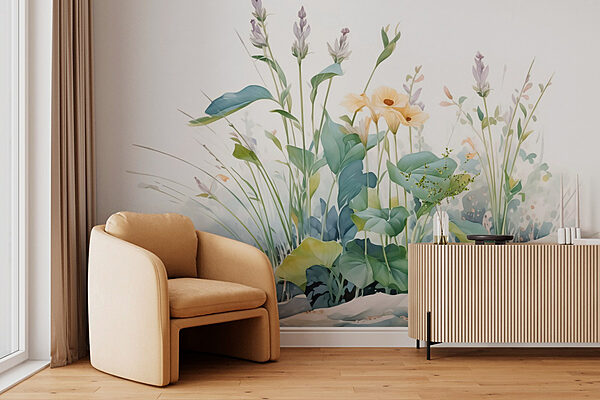 Pintura de flores e plantas Papel de parede Pintura de flores e plantas