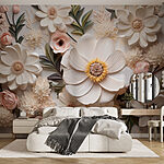 Papel de parede Grupo de flores de papel