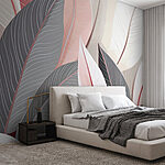Papel de parede Tons suaves de folhagem elegante.