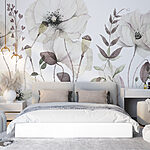 Papel de parede Flores delicadas em tons suaves