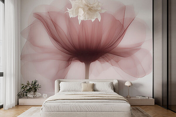 Flor com uma flor transparente Papel de parede Flor com uma flor transparente