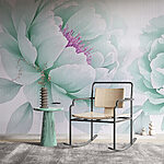Papel de parede Flores delicadas em tons pastel suaves