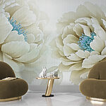 Papel de parede Flores delicadas em tons suaves.