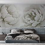 Papel de parede Flores elegantes em tons suaves.