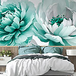 Papel de parede Flores delicadas em cores suaves
